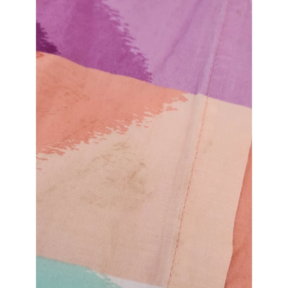 PBteen Pillow Sham Standard Pink Multi Color Stripe Chevron Boho Dorm Decor
